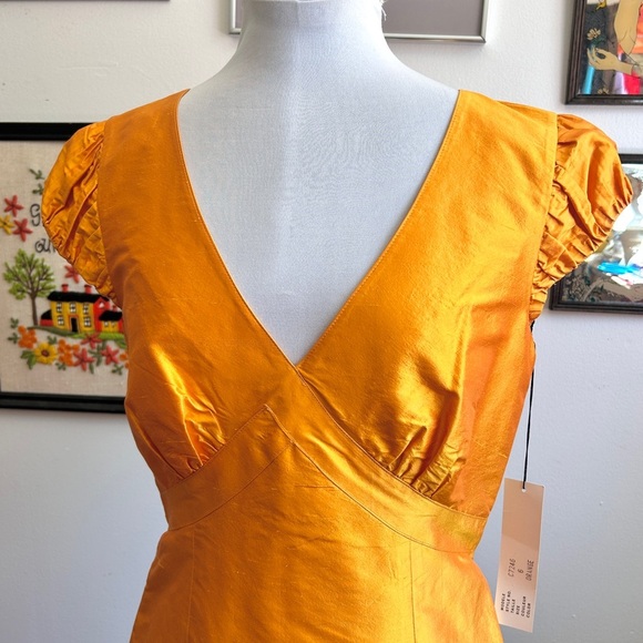 Vintage NWT Simon Chang 100% Silk Cocktail Dress 90s Y2K - Picture 6 of 15